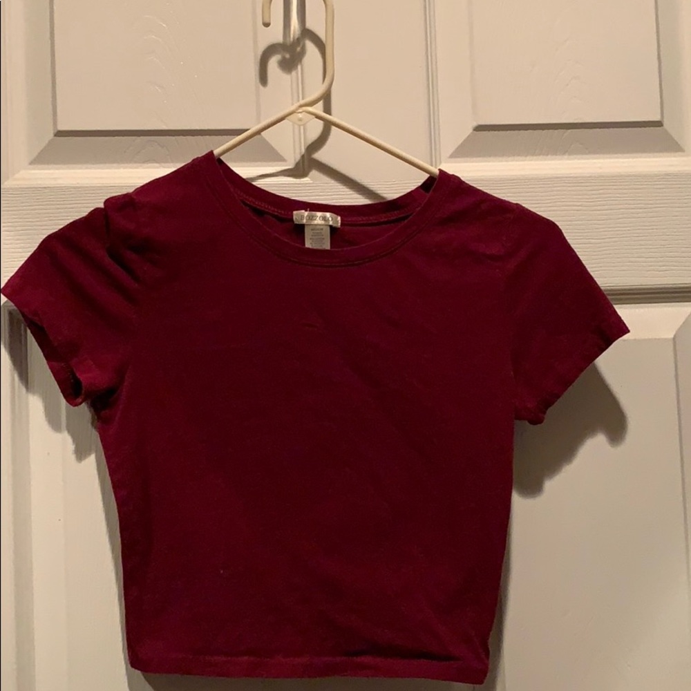 Burgundy Crop Tops